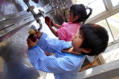 たんぽぽ組は、野菜を洗う担当です。